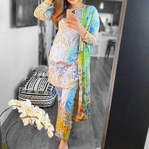 Rungrez lawn suit desi clothes ethnic wear